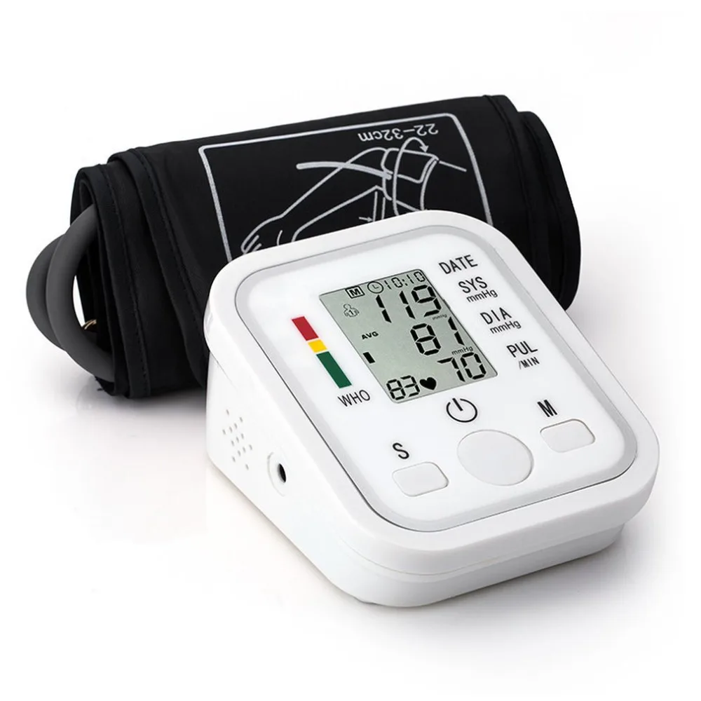 

LCD digital Intelligent Automatic Electronic Blood Pressure Monitor Arm Pulse Measurement Tool pressures arterial