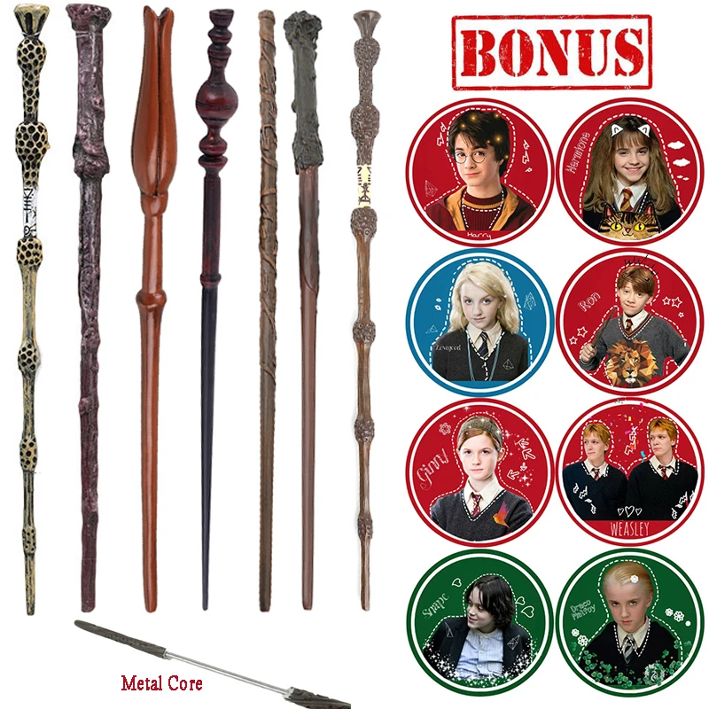 Harri Potter Serials Magic Wand Metal Core Hermione Dumbledore Scriptures Trick Cosplay Stick Christmas Kid Toy Gift
Harri Potter Serials Magic Wand Metal Core Hermione Dumbledore Scriptures Trick Cosplay Stick Christmas Kid Toy Gift