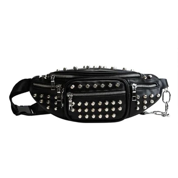 Punk Style Rivet Pu Leather Casual Waist Bag Women Sling Shoulder Bag Phone Ladies Chest Belt Bags(Black)
Punk Style Rivet Pu Leather Casual Waist Bag Women Sling Shoulder Bag Phone Ladies Chest Belt Bags(Black)