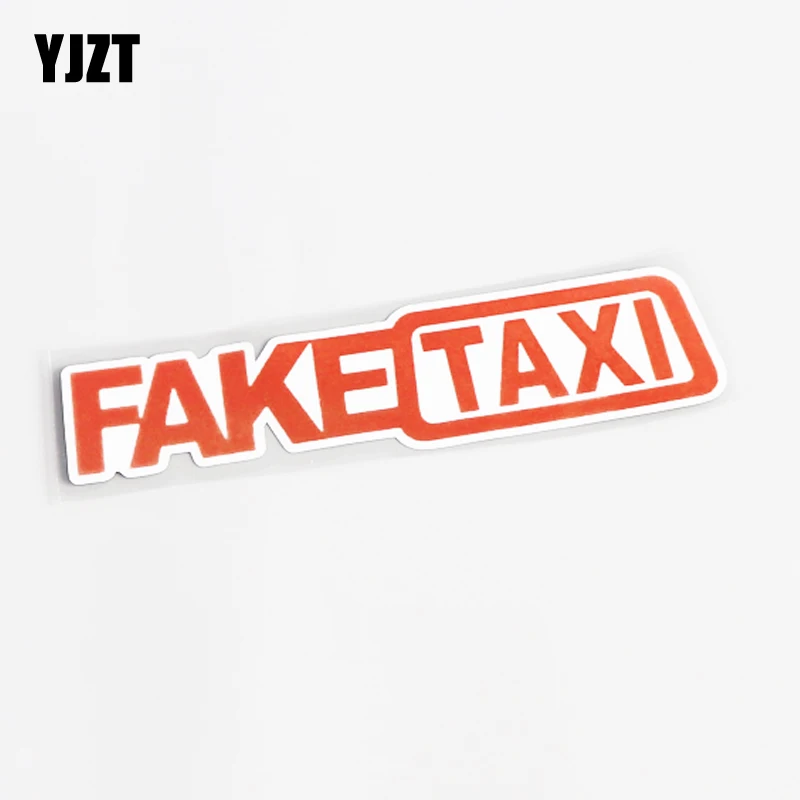 YJZT 15 3 см * 2 7 забавные креативные поддельные такси Декор ПВХ наклейки для