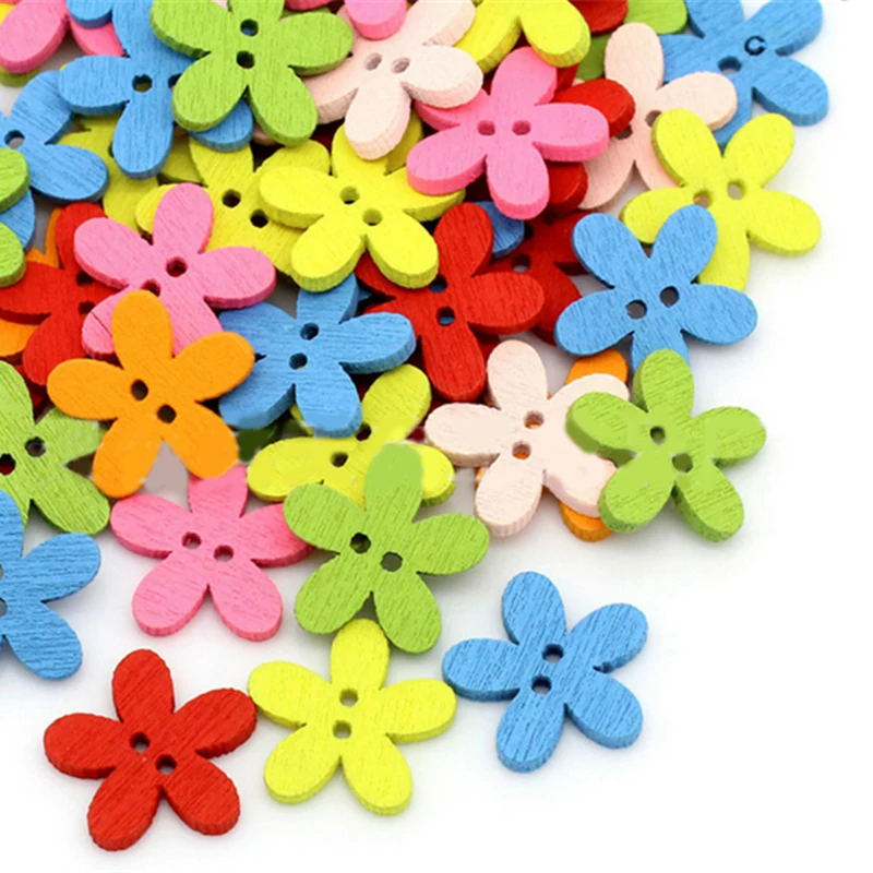 100pcs Multicolor 15x15mm 2 Holes Mixed Flower Wooden decorative Buttons Fit Sewing Scrapbooking Crafts
100pcs Multicolor 15x15mm 2 Holes Mixed Flower Wooden decorative Buttons Fit Sewing Scrapbooking Crafts