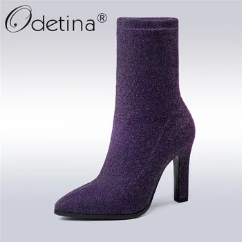 Odetina New Fashion Spring Autumn Bling Ankle Boots Women Elegant Pointed Toe Slip On High Heels Lady Dress Shoes Big Size 34-43
Odetina New Fashion Spring Autumn Bling Ankle Boots Women Elegant Pointed Toe Slip On High Heels Lady Dress Shoes Big Size 34-43