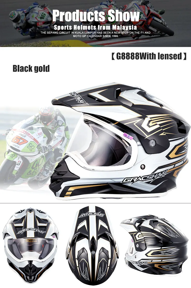 Acheter De Casque Casques Hommes Gracshaw Moto Course Brands 7bfgy6Y