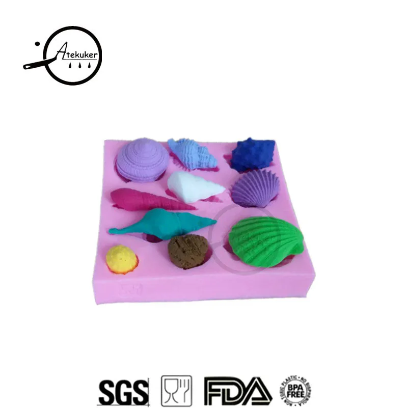 Atekuker Seashell Shape Silicone Molds For Fondant Mousse Cake Decorating Tools Mold For Polymer Clay Mastic Sugarcraft Moulds
Atekuker Seashell Shape Silicone Molds For Fondant Mousse Cake Decorating Tools Mold For Polymer Clay Mastic Sugarcraft Moulds