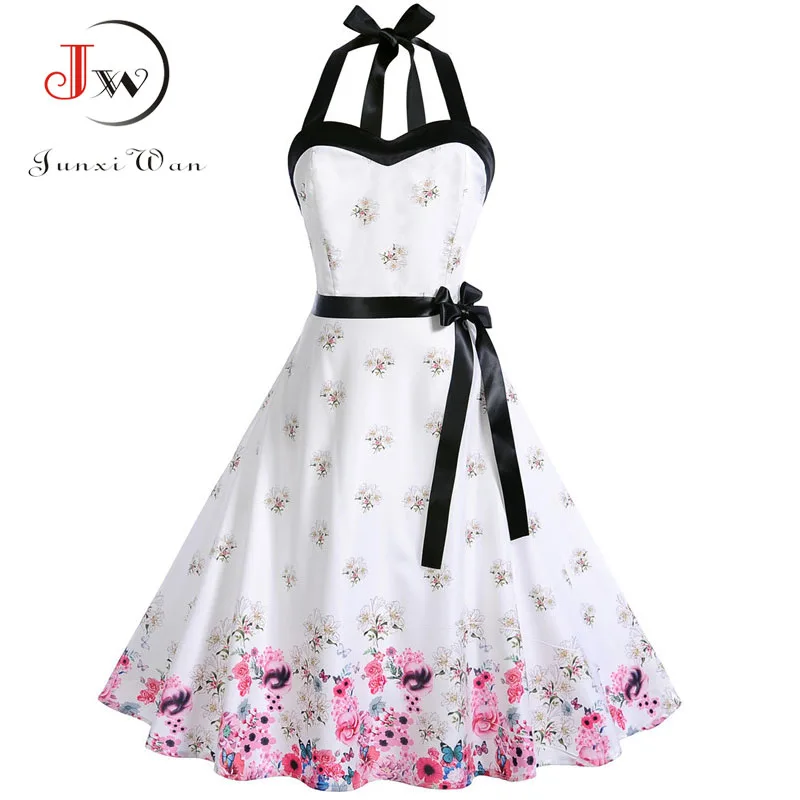 Sexy Halter Party Dress Women Summer Backless Vintage Dresses Retro Rockabilly Swing Robe femme Elegant Midi Sundress Plus Size
Sexy Halter Party Dress Women Summer Backless Vintage Dresses Retro Rockabilly Swing Robe femme Elegant Midi Sundress Plus Size