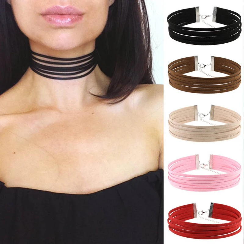 Black suede choker necklace Leather gothic velvet chokers boho Jewelry Collar 2018 neck Punk Goth jewellery
Black suede choker necklace Leather gothic velvet chokers boho Jewelry Collar 2018 neck Punk Goth jewellery