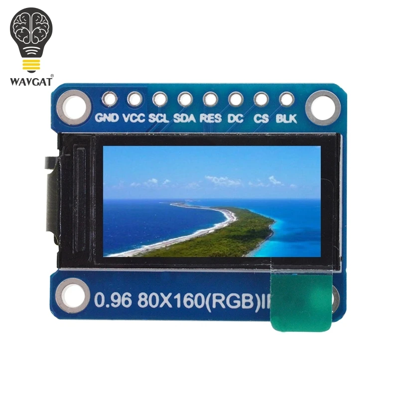 WAVGAT TFT Display 0.96 inch IPS 7P SPI HD 65K Full Color LCD Module ST7735 Drive IC 80*160 (Not OLED)
WAVGAT TFT Display 0.96 inch IPS 7P SPI HD 65K Full Color LCD Module ST7735 Drive IC 80*160 (Not OLED)