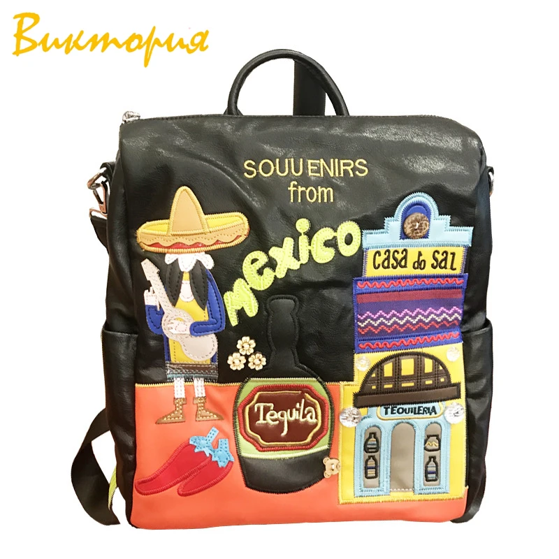 CHARA'S BAG brand student backpack high quality PU backpack womens Cartoon doodle embroidery Shoulder Bags 2019 Fashion new
CHARA'S BAG brand student backpack high quality PU backpack womens Cartoon doodle embroidery Shoulder Bags 2019 Fashion new