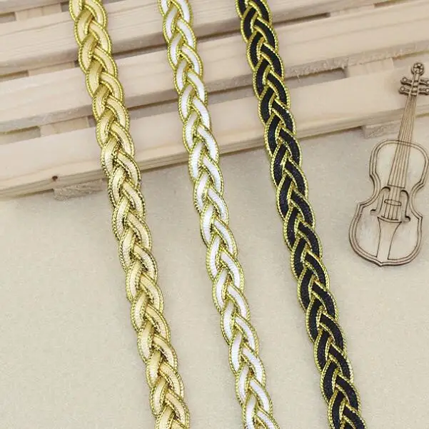 40Yard Golden Braid Lace Ribbon Trims Home Textile Accessories High Quality DIY Centipede Braided Ribbon Sewing Materials
40Yard Golden Braid Lace Ribbon Trims Home Textile Accessories High Quality DIY Centipede Braided Ribbon Sewing Materials