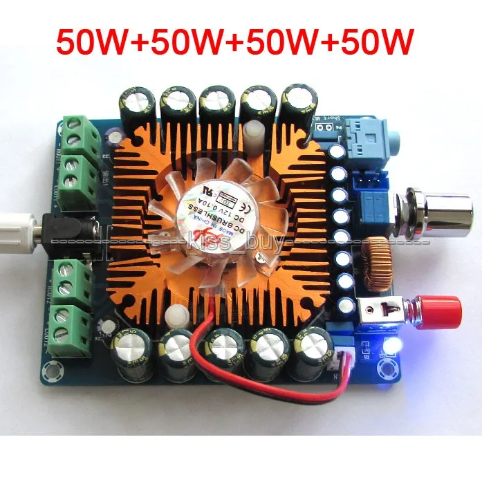 DC 12V-16V TDA7850 4 Channel 50w+50w+50w+50w HIFI Car Audio Amplifier Board + Fan 50x4
DC 12V-16V TDA7850 4 Channel 50w+50w+50w+50w HIFI Car Audio Amplifier Board + Fan 50x4