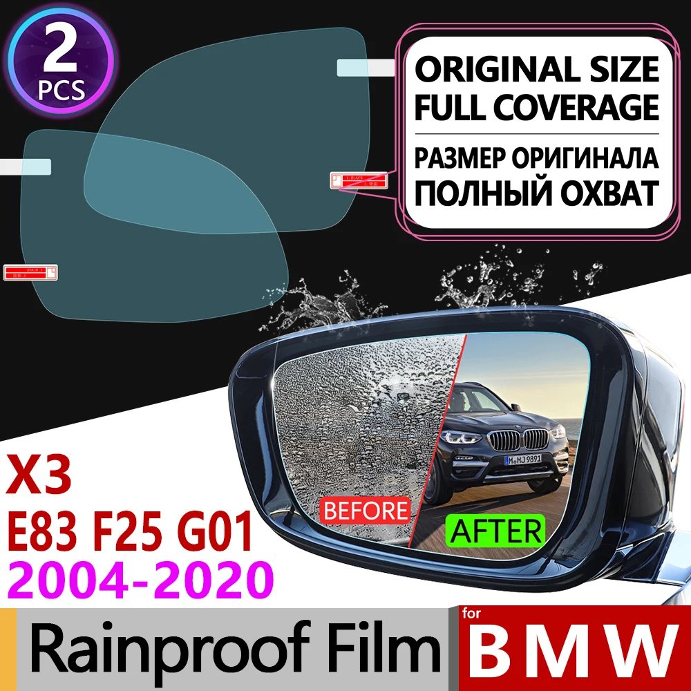 for BMW X3 E83 F25 G01 2004~2020 Full Cover Anti Fog Film Rearview Mirror Rainproof Anti-Fog Car Accessories 2006 2011 2014 2018
for BMW X3 E83 F25 G01 2004~2020 Full Cover Anti Fog Film Rearview Mirror Rainproof Anti-Fog Car Accessories 2006 2011 2014 2018