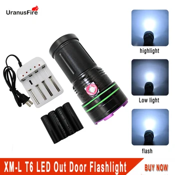 Powerful XML-T6 LED outdoor Flashlight 18650 Tactical Waterproof Torch Fishing Light Hunting camping Lamp White Light Lantern
Powerful XML-T6 LED outdoor Flashlight 18650 Tactical Waterproof Torch Fishing Light Hunting camping Lamp White Light Lantern