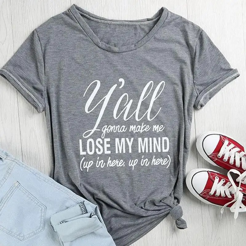 Women Gray Plus Size Slogan Basic T-Shirt Femme 2019 Summer Short Sleeve Korean Tee Shirt Harajuku Ulzzang Top Plus Size
Women Gray Plus Size Slogan Basic T-Shirt Femme 2019 Summer Short Sleeve Korean Tee Shirt Harajuku Ulzzang Top Plus Size