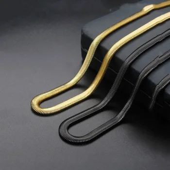 6mm HIP Hop Gold black Color Stainless Steel Curb Cuban Link Chain Necklace Choker Long Flat Snake Chain for Men Jewelry 50 55cm
6mm HIP Hop Gold black Color Stainless Steel Curb Cuban Link Chain Necklace Choker Long Flat Snake Chain for Men Jewelry 50 55cm