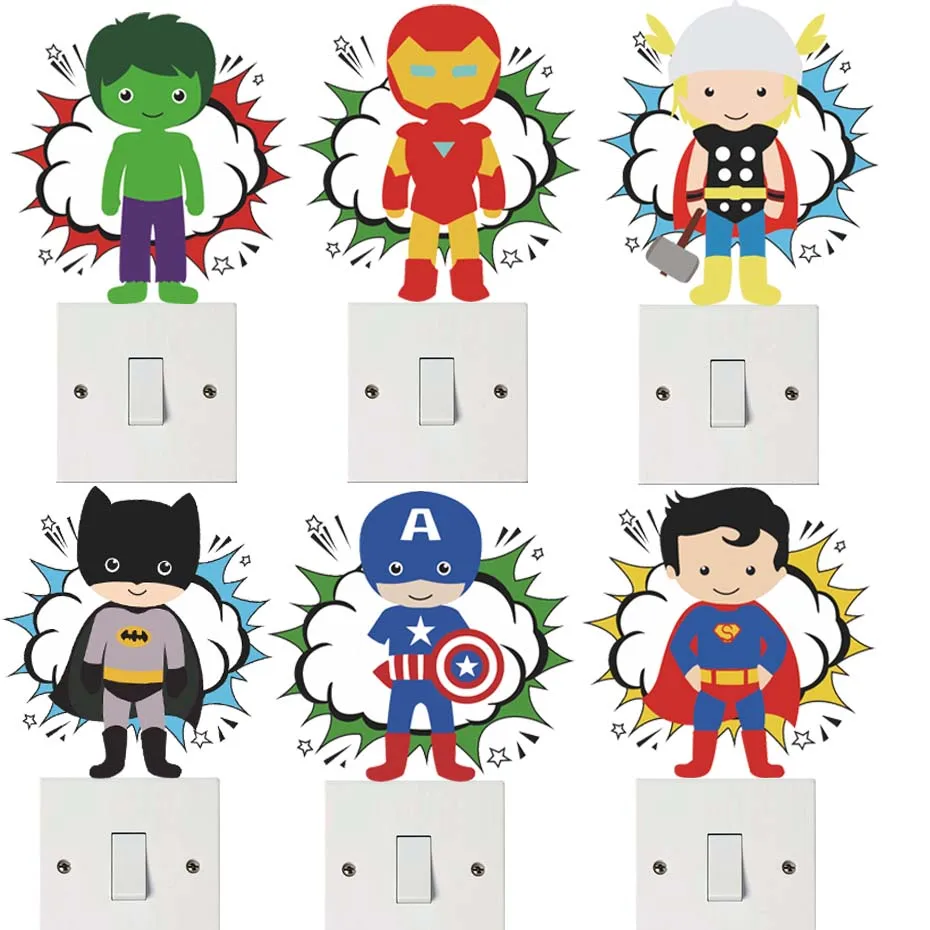 Superhero Colorful Wall Art Modern Nursery Door Laptop Switch Window Decals Wallpaper PVC Wall Sticker Kids Room Home Decor
Superhero Colorful Wall Art Modern Nursery Door Laptop Switch Window Decals Wallpaper PVC Wall Sticker Kids Room Home Decor