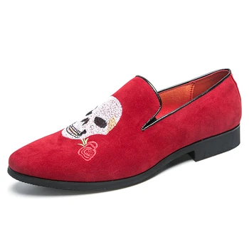 Men Shoes Slip-on Flats Loafers Popular Male Hairdresser Casual Leather Shoes Skull Pointed Toe Dress Shoes Tenis Masculino
Men Shoes Slip-on Flats Loafers Popular Male Hairdresser Casual Leather Shoes Skull Pointed Toe Dress Shoes Tenis Masculino