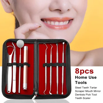 8pcs LED Dental Hygiene Kit Stainless Steel Teeth Tartar Scraper Mouth Mirror Dentists Pick Tool Teeth Scaler Pro Oral Tools
8pcs LED Dental Hygiene Kit Stainless Steel Teeth Tartar Scraper Mouth Mirror Dentists Pick Tool Teeth Scaler Pro Oral Tools
