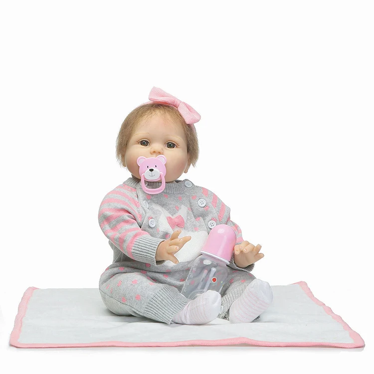55CM realista doll reborn for children gift fantasia bebe munecas reborn silicone baby dolls reborn cotton body toddlers doll
55CM realista doll reborn for children gift fantasia bebe munecas reborn silicone baby dolls reborn cotton body toddlers doll