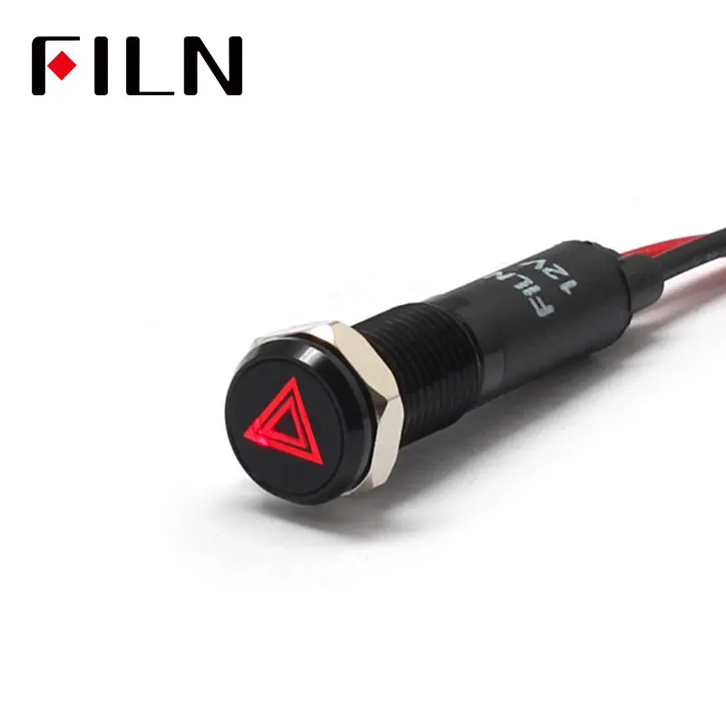 FILN 8mm Car dashboard Double flash danger mark symbol led red yellow white blue green 12v led indicator light with 20cm cable
FILN 8mm Car dashboard Double flash danger mark symbol led red yellow white blue green 12v led indicator light with 20cm cable