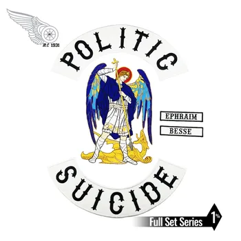 POLITIC SUICIDE PATCH Biker Vest Rider Iron On Back of Jacket Patch White twill fabric Free Shipping DIY Eco-Friendly
POLITIC SUICIDE PATCH Biker Vest Rider Iron On Back of Jacket Patch White twill fabric Free Shipping DIY Eco-Friendly