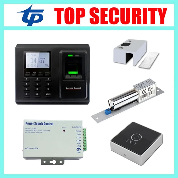 Access control system F2/F702 fingerprint access control F2, power supply,touch exit button and electric lock, bracket
Access control system F2/F702 fingerprint access control F2, power supply,touch exit button and electric lock, bracket