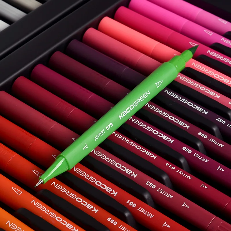 KACO 100 Colors/set Watercolor Double Tip Pens Children Student Non-toxic Brush and Scriptliner Pens for Drawing Gift Set 
KACO 100 Colors/set Watercolor Double Tip Pens Children Student Non-toxic Brush and Scriptliner Pens for Drawing Gift Set
