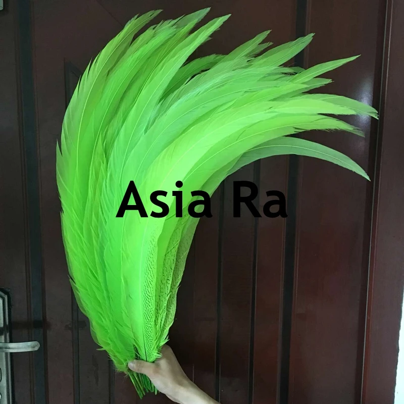 Asia Ra factory sales 50pcs apple green color Dyed pheasant feather 65-70cm real&long rare chicken tail feathers
Asia Ra factory sales 50pcs apple green color Dyed pheasant feather 65-70cm real&long rare chicken tail feathers
