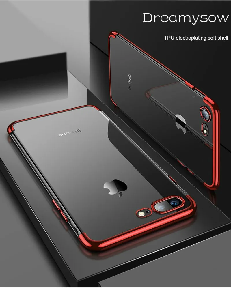 Plating Silicon Soft Clear Cover Case for iPhone XR XS MAX X 10 6.1 6.5 inch for iPhone 6S 6 7 8 Plus Slim Cell Phone Casing
Plating Silicon Soft Clear Cover Case for iPhone XR XS MAX X 10 6.1 6.5 inch for iPhone 6S 6 7 8 Plus Slim Cell Phone Casing