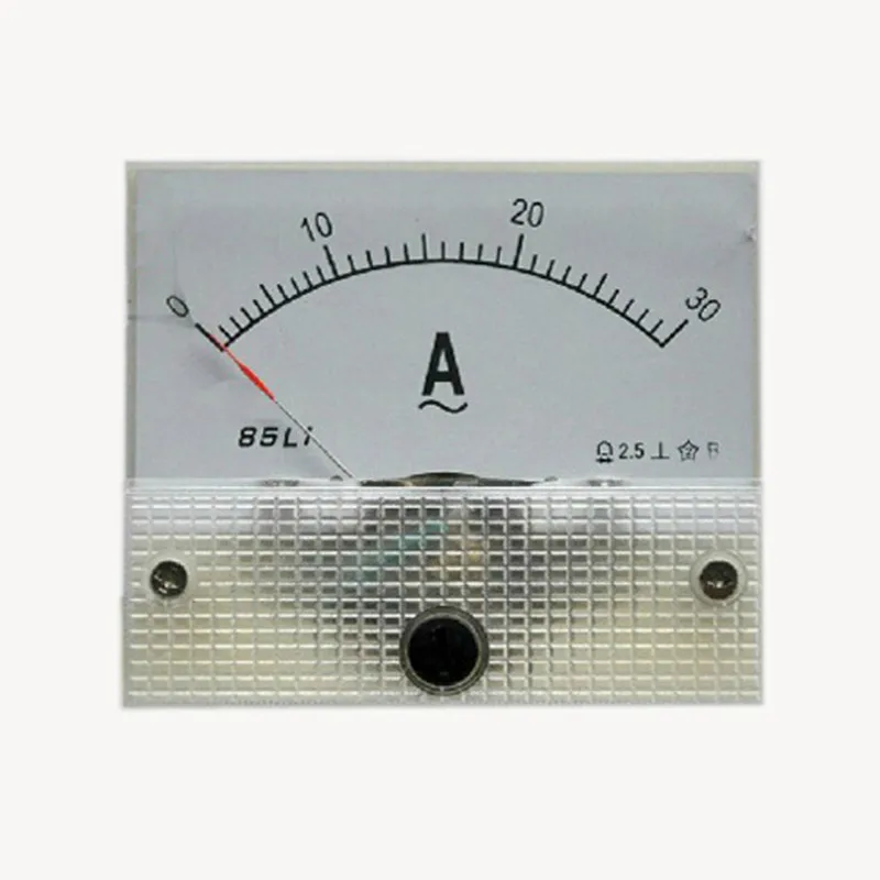 

85L1-A Analog Panel Ammeter AC Dial Current Gauge 1A/2A/3A/5A/10A/15A/20A/30A/50A Panel Meter