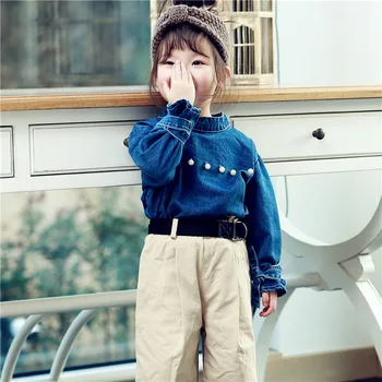 Baby Girl Denim Shirt Spring New Children Shirt Blouses Long Sleeves Cowboy Clothes Pearl Design Baby Girl Clothes Fashion Tops
Baby Girl Denim Shirt Spring New Children Shirt Blouses Long Sleeves Cowboy Clothes Pearl Design Baby Girl Clothes Fashion Tops