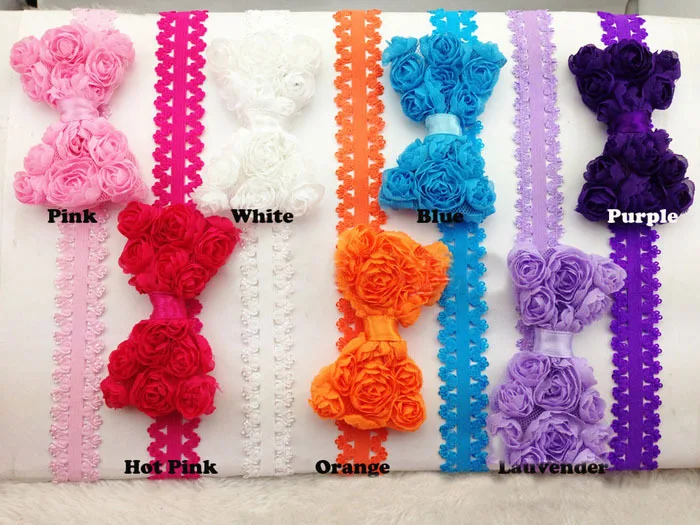 Lovely New Fashion Hot kids girls Three rows of chiffon stereo rose bow + lace elastic Hair Band 24pcs/lot
Lovely New Fashion Hot kids girls Three rows of chiffon stereo rose bow + lace elastic Hair Band 24pcs/lot