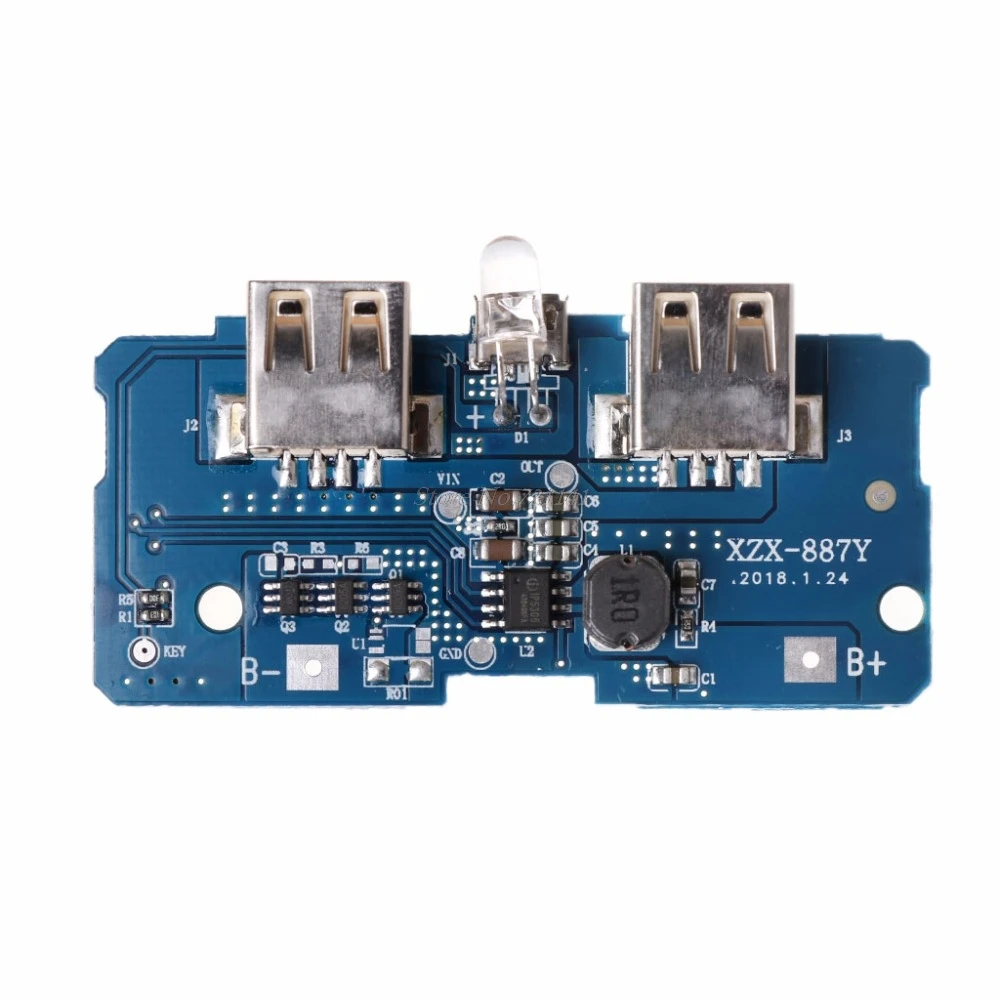 5V 2A Dual USB 18650 Lithium Power Bank Charging Breadboard Circuit Step Up Module
5V 2A Dual USB 18650 Lithium Power Bank Charging Breadboard Circuit Step Up Module