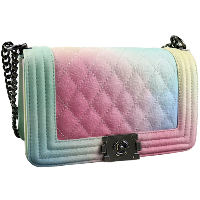 NEW 2018 Brand Designer New Women Handbag Trend Diamond Lattice Chain Bag Color Luxury Shoulder Messenger Bag BIG SMALL
NEW 2018 Brand Designer New Women Handbag Trend Diamond Lattice Chain Bag Color Luxury Shoulder Messenger Bag BIG SMALL
