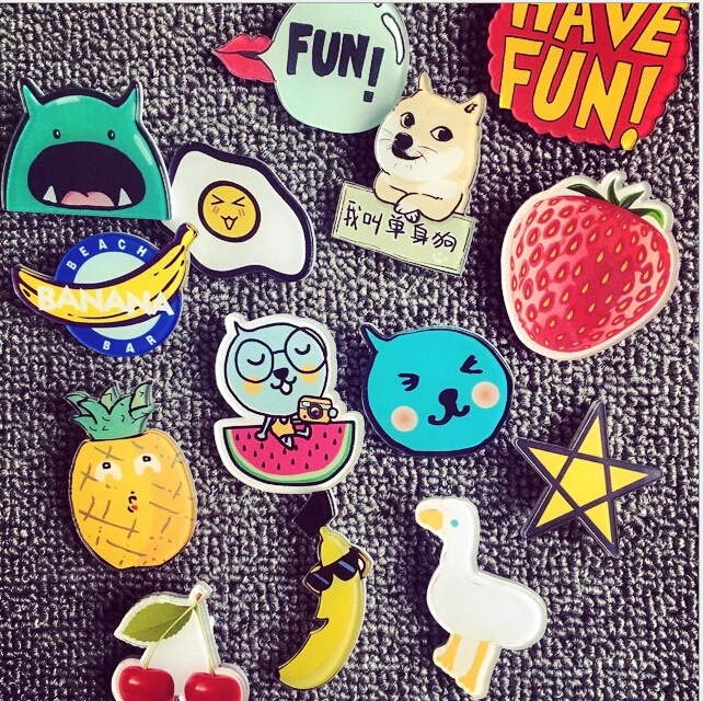 2016 Cartoon acrylic fruit Badge Shirt Collar Pin Brooch Lovely fruit cute cartoon Lapel Pin brooch small mini button brooches
2016 Cartoon acrylic fruit Badge Shirt Collar Pin Brooch Lovely fruit cute cartoon Lapel Pin brooch small mini button brooches