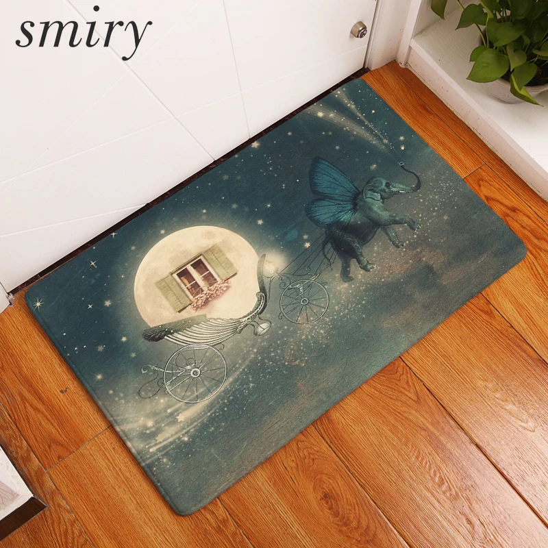 Smiry welcome home door mats light soft 3d creative moon flying elephant pattern carpets water absorption stair floor carpets
Smiry welcome home door mats light soft 3d creative moon flying elephant pattern carpets water absorption stair floor carpets