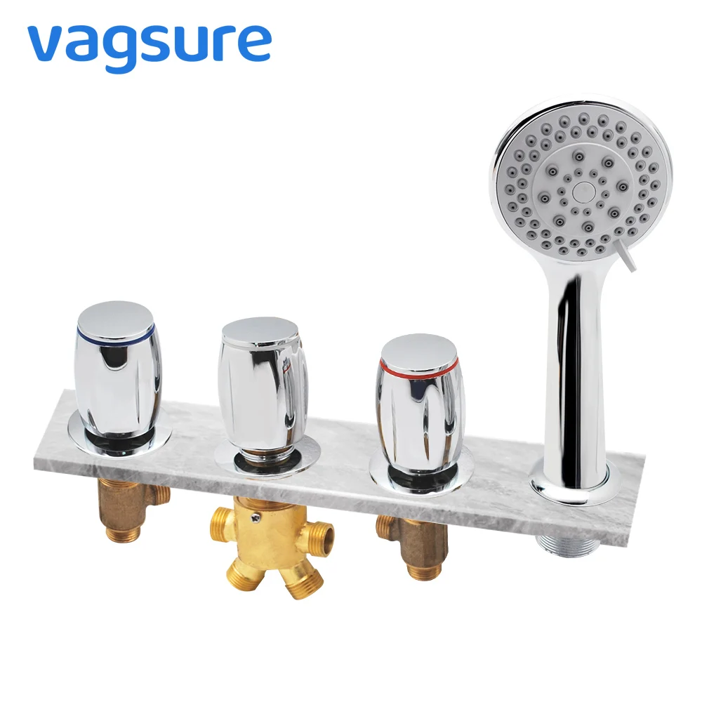 Vagsure Bathtub Faucet Triple Handle Cold and Hot Waterfall Tap Faucet Wall Mounted Bath Mixer Cascade Waterfall Inlet Faucet
Vagsure Bathtub Faucet Triple Handle Cold and Hot Waterfall Tap Faucet Wall Mounted Bath Mixer Cascade Waterfall Inlet Faucet