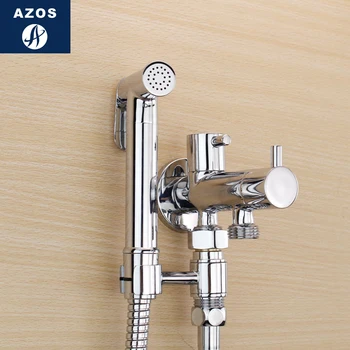Azos Bidet Faucet Pressurized Shower Nozzle Brass Chrome Cold Water Two Function Toilet vegetable Sink Washing Machine Round
Azos Bidet Faucet Pressurized Shower Nozzle Brass Chrome Cold Water Two Function Toilet vegetable Sink Washing Machine Round