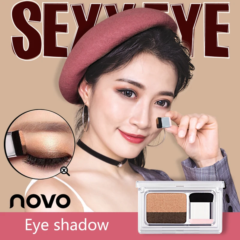 NOVO 2018 fashion lazy eyeshadow Matte shimmer Eye Shadow easy to wear Stamp palette with brush makeup set Korean cosmetics
NOVO 2018 fashion lazy eyeshadow Matte shimmer Eye Shadow easy to wear Stamp palette with brush makeup set Korean cosmetics