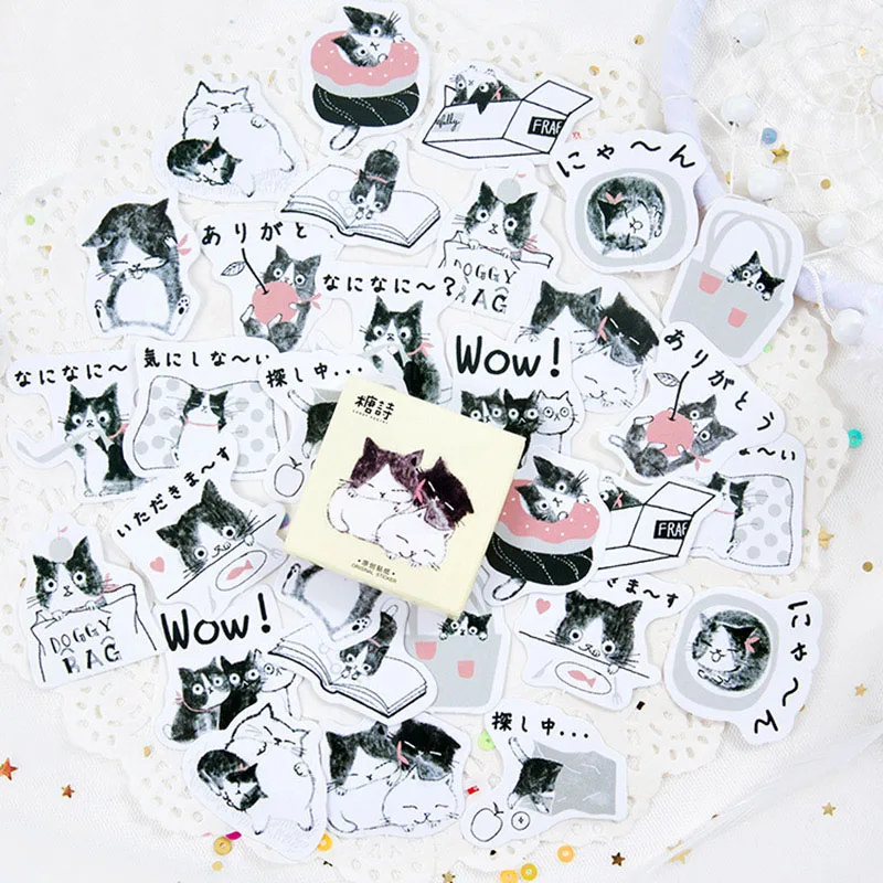 45pcs/box Stickers Cat Cartoon Stickers For Notes Diy Design Diary Stickers Scrapbooking Decorations Photo Albums Bullet Journal
45pcs/box Stickers Cat Cartoon Stickers For Notes Diy Design Diary Stickers Scrapbooking Decorations Photo Albums Bullet Journal