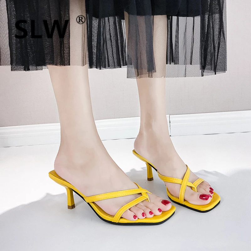 Thin Heels Women's Slippers 2019 Loafers Woman Shoes Luxury Heeled Mules Med Low Slides Platform New Designer High Sliders Flat
Thin Heels Women's Slippers 2019 Loafers Woman Shoes Luxury Heeled Mules Med Low Slides Platform New Designer High Sliders Flat