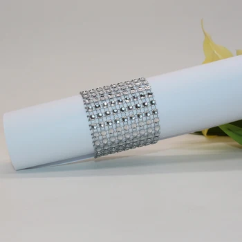 50 Pcs\lot Handmade Silve Plastic Diamond Napkin Ring Rhinestone Mesh Napkin Rings Home Hotel Table Chair Wedding Decoration
50 Pcs\lot Handmade Silve Plastic Diamond Napkin Ring Rhinestone Mesh Napkin Rings Home Hotel Table Chair Wedding Decoration