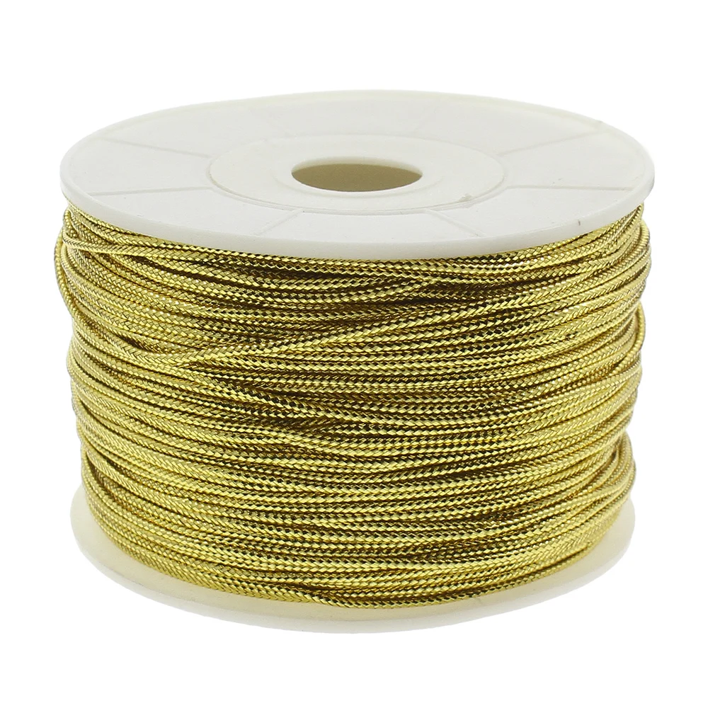 100Yards/Lot 1.5mm gold color Nylon Cord Thread Cord Plastic String Strap DIY Rope Bead Necklace European Bracelet Making
100Yards/Lot 1.5mm gold color Nylon Cord Thread Cord Plastic String Strap DIY Rope Bead Necklace European Bracelet Making
