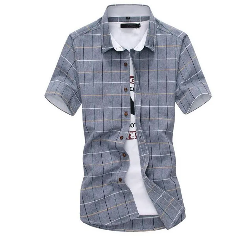 LEFT ROM 2019 fashion men summer High-grade pure cotton Casual short-sleeve shirts/Man lapel slim fit luxury grid shirts 5XL
LEFT ROM 2019 fashion men summer High-grade pure cotton Casual short-sleeve shirts/Man lapel slim fit luxury grid shirts 5XL