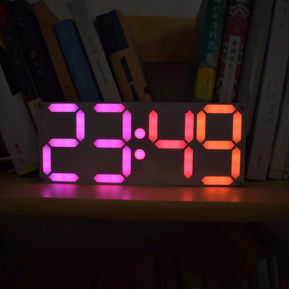 DS3231 DIY 4-digit Digital LED alarm Module Clock Kit with Rainbow Colors and Transparent Case
DS3231 DIY 4-digit Digital LED alarm Module Clock Kit with Rainbow Colors and Transparent Case