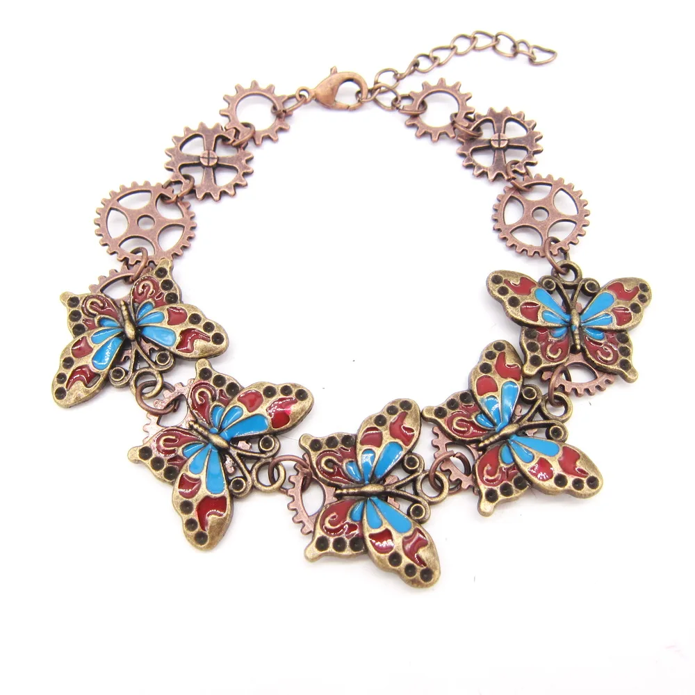 2018 Cykopv Original Design Epoxy Butterflies and Copper OX Gears Women`s Vintage Steampunk Bracelet
2018 Cykopv Original Design Epoxy Butterflies and Copper OX Gears Women`s Vintage Steampunk Bracelet
