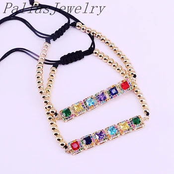 5Pcs Colorful Zirconia Braiding Macrame Bracelet Rainbow CZ Micro Pave Connector Charm Fashion Adjusable.Bracelets
5Pcs Colorful Zirconia Braiding Macrame Bracelet Rainbow CZ Micro Pave Connector Charm Fashion Adjusable.Bracelets