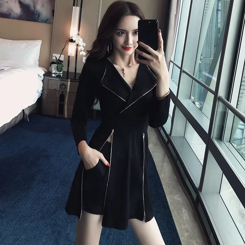 Women Two Piece Sets Zipper Slim Tunic Mini Dress Elastic Waist Shorts Elegant Korean Sexy Office Party Clothing Knitted Outfits
Women Two Piece Sets Zipper Slim Tunic Mini Dress Elastic Waist Shorts Elegant Korean Sexy Office Party Clothing Knitted Outfits