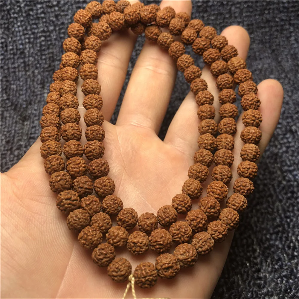 Wholesale 108 Mala Natural Nepalese 7mm Golden 5-petal Rudraksha Bracelet Fashion Men's Buddha Seed Beads Bracelet DIY Jewelry
Wholesale 108 Mala Natural Nepalese 7mm Golden 5-petal Rudraksha Bracelet Fashion Men's Buddha Seed Beads Bracelet DIY Jewelry