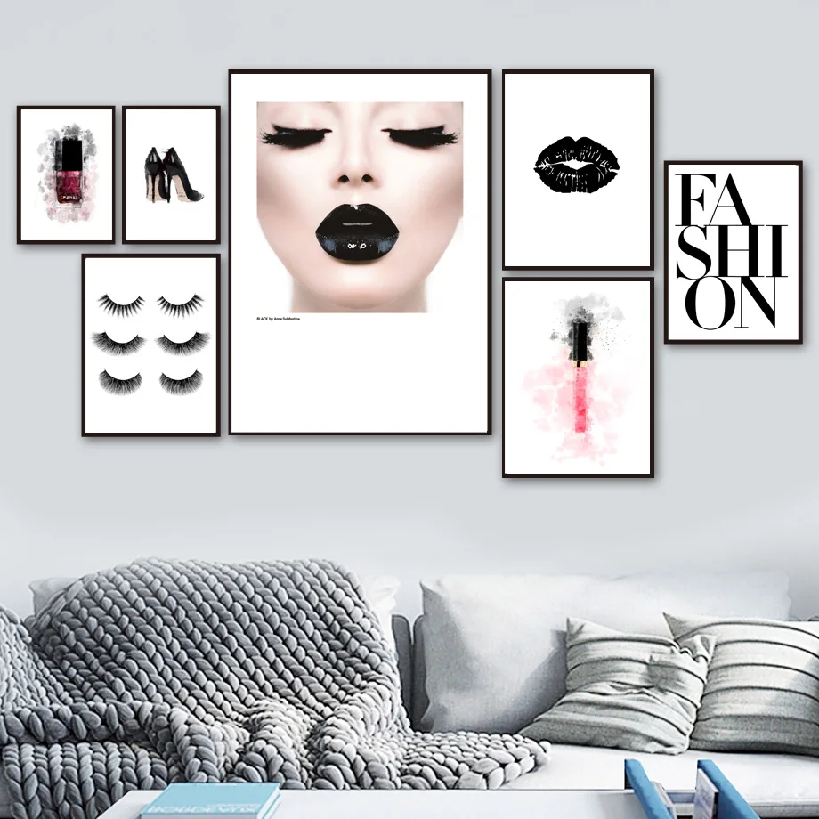 Girl Lips High Heels Eyelash Nail Polish Wall Art Canvas Painting Nordic Posters And Prints Wall Pictures For Living Room Decor
Girl Lips High Heels Eyelash Nail Polish Wall Art Canvas Painting Nordic Posters And Prints Wall Pictures For Living Room Decor