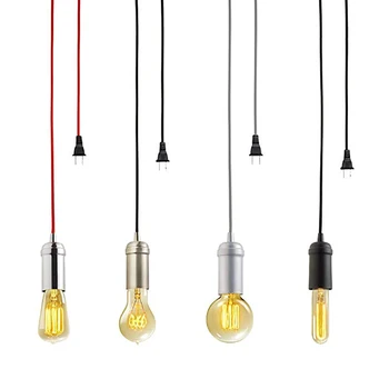 E27 Edison Hanging Lamp retro fabric cable Metal lamp brass Cable chandeliers DIY socket copper
E27 Edison Hanging Lamp retro fabric cable Metal lamp brass Cable chandeliers DIY socket copper